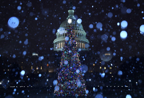 istock A Wintry Mix Of Sleet And Snow Falls On Washington D.C. 1282388666