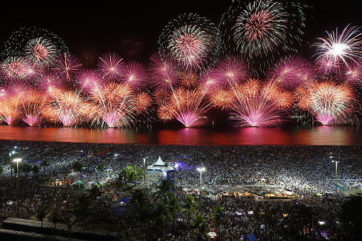 Rio de Janeiro Rings In The New Year with fireworks