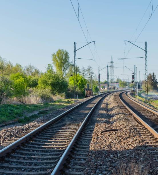 Line of Rail Route Bavaria Railroad Industry Transport lichtenfels stock pictures, royalty-free photos & images