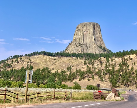 Devils Tower National Monument in Wyoming, USA.