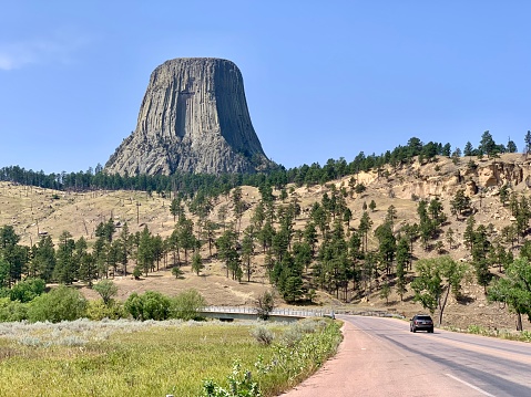 Devils Tower National Monument in Wyoming, USA.