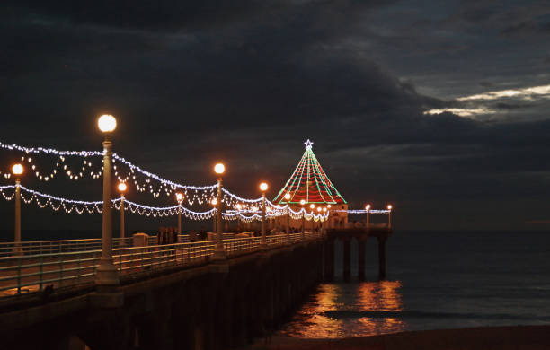 istock Manhattan Beach Pier at Christmas 1282396027