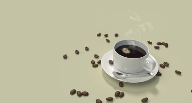istock Coffee Cup and Coffee Beans On Clean Background 1282397667