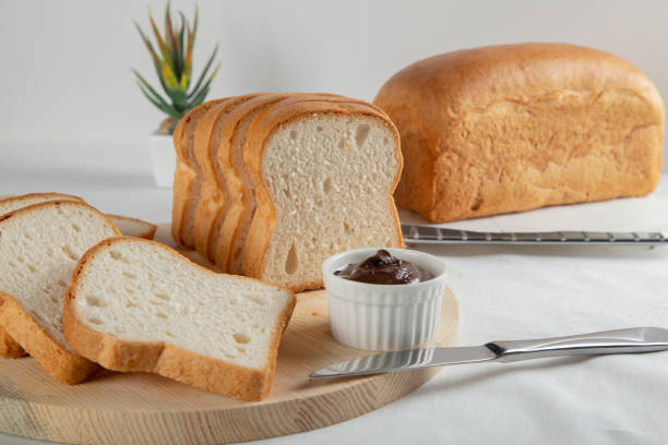 Gluten Free White Bread On A White Background.