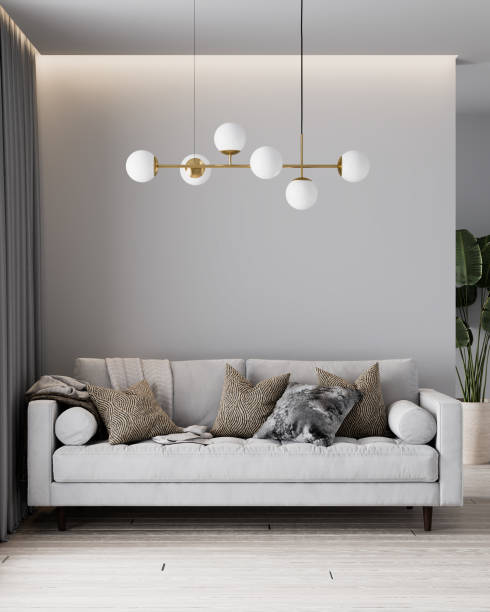 istock Interior Living Room Wall Mockup 1282402926