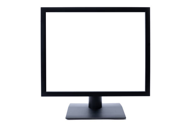 istock blank computer screen. desktop lcd monitor isolated on a white background. computer hardware 1282403819
