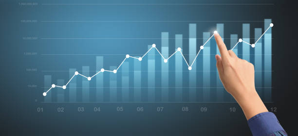 istock Businessplan graph growth and increase of chart positive indicators 1282407371
