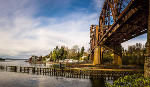 istock Lake Washington ship canal train trestle 1282411000