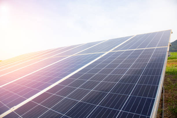 istock close up and selective focus short of solar cell panel installed in remote area for generating electricity for living and agriculture shows alternative power to eliminate pollution for climate change. 1282418590