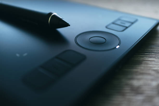 Graphic Tablet And Pen, Digital Tablet Close-up Selective Focus