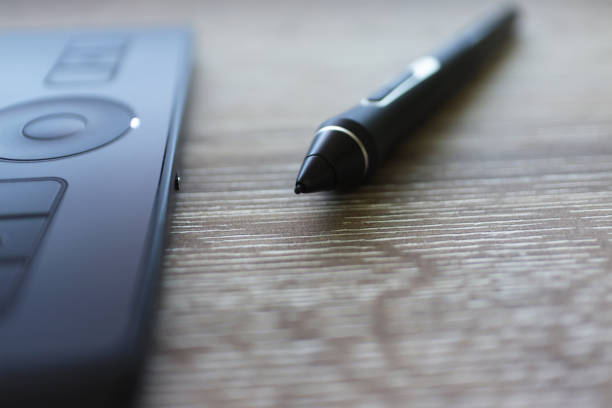 Graphic Tablet And Pen, Digital Tablet Close-up Selective Focus