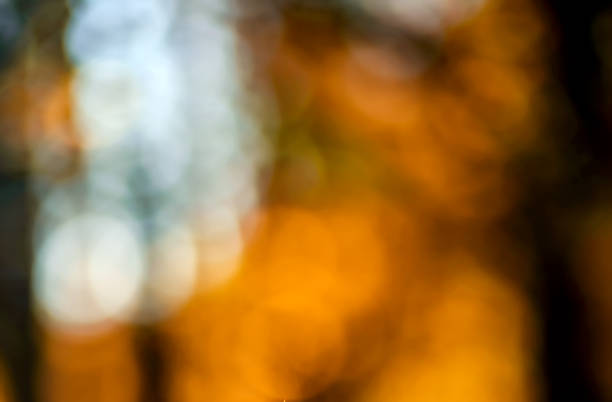 istock Abstract blurred yellow orange background with bokeh 1282421959