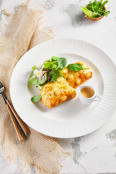 istock Pie with liver and cream sauce 1282421975