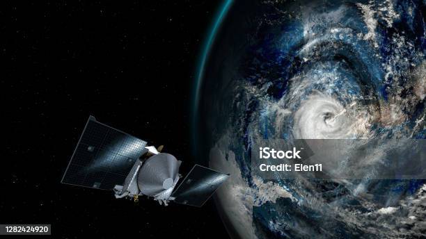 Super Typhoon Strongest Storm On Earth Collage With Hurricane Satellite View With Spaceship Elements Of This Image Furnished By Nasa Stock Photo - Download Image Now