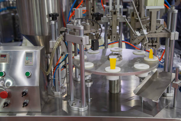 istock Cosmetic tubes filling machine 1282427489