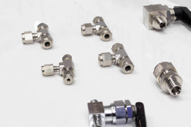 istock Industrial metal pipe connectors, adapters 1282429018