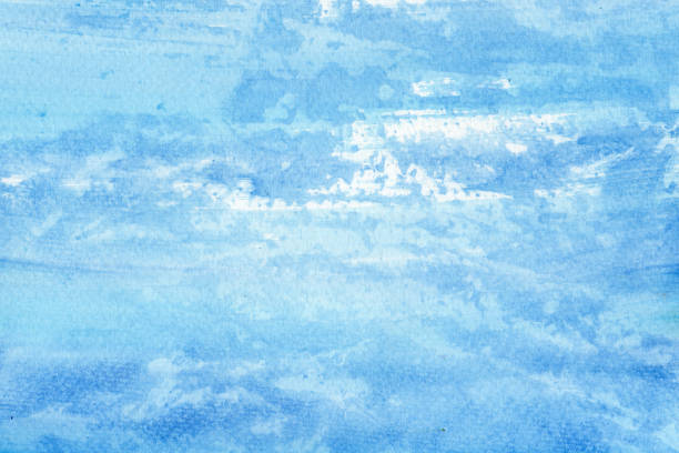 istock Abstract background of blue watercolor on paper texture 1282430911