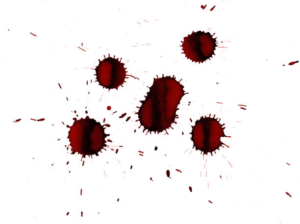 istock Watercolor splash on paper, red watercolor drop 1282431003
