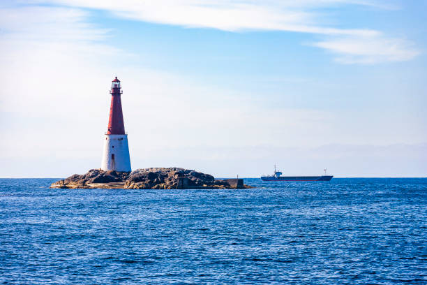 Lighthouse at the island Grip on the Norwegian coast
