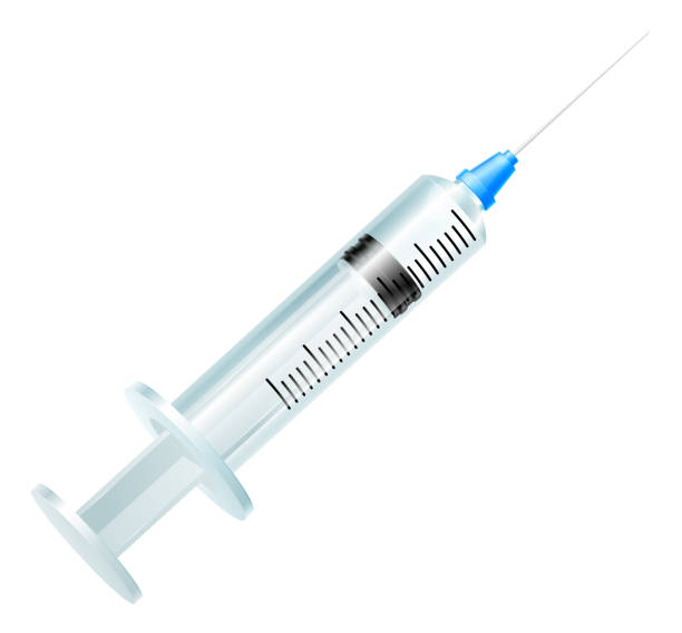 의료 주사 바늘 주사기 - syringe injecting vaccination healthcare and medicine stock illustrations
