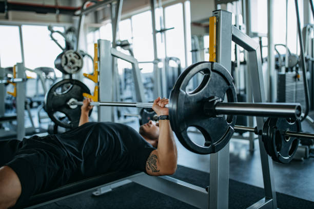 istock Fitness man with strong arms and muscles. 1282454150