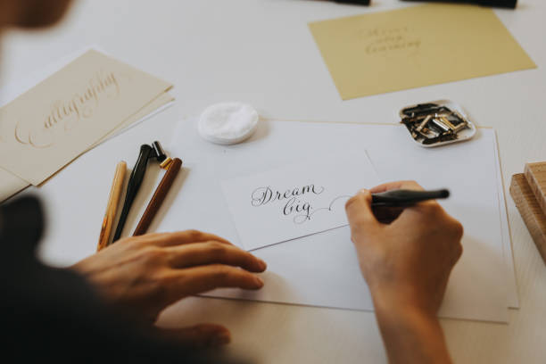 istock Dream big. Hand lettering and calligraphy. 1282454159