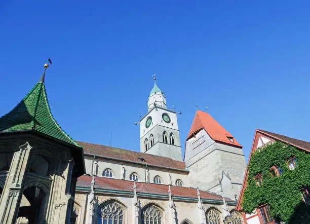Überlingen, September 2020: St. Nicholas' church in the old town of Überlingen