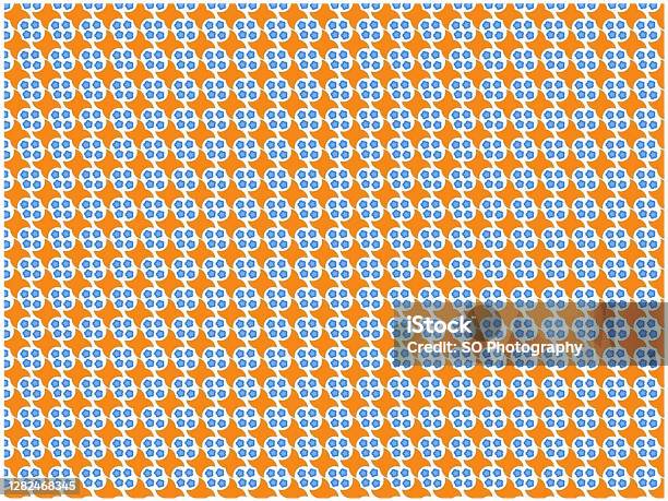 Vector Seamless Pattern Simple Orange And Blue Texture Repeat Pattern ...