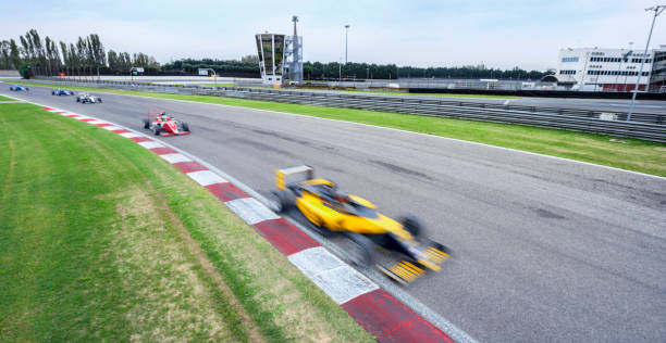 istock Racing cars driving track 1282470476