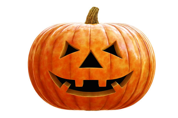 istock Single pumpkin head isolated on white for further composition. 1282471050