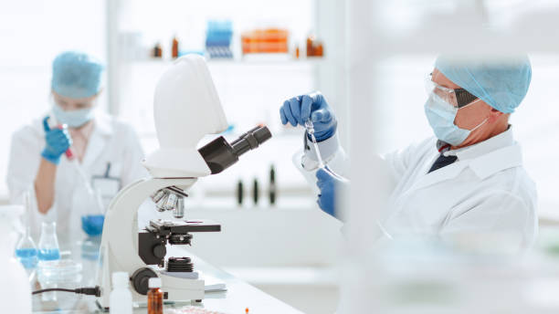 istock close up. scientist microbiologist working in the laboratory 1282472264