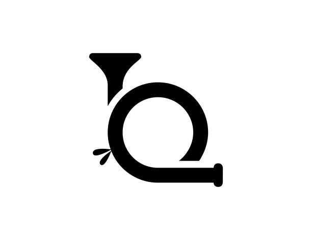 post-horn-symbol. isoliertes posthornsymbol - vektor - post horn stock-grafiken, -clipart, -cartoons und -symbole