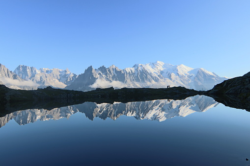 Mont Blanc view from Cheserys lake