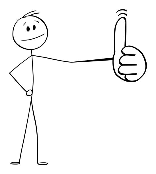 1,288 Stick Man Thumbs Up Illustrations & Clip Art - iStock