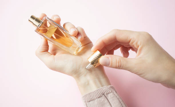 istock Putting essential aroma oil on a hand. 1282487144
