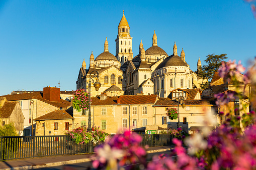 Saint Front Cathedral in Perigueux in the morning,  UNESCO World Heritage site, Perigord Blanc, Dordogne