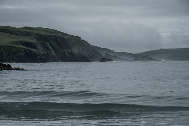 A foggy autumn day on St Ninian's Isle, Shetland Islands.