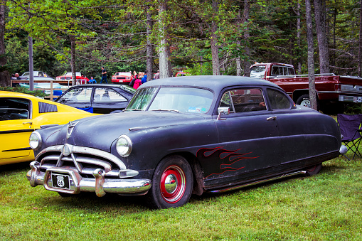 Moncton, New Brunswick, Canada - July 10, 2016 : 1952 Hudson Wasp parked Sunday afternoon in Centennial Park during 2016 Atlantic Nationals, Moncton. New Brunswick Canada.