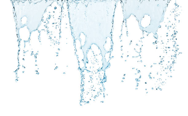 istock set of water flow on white background 1282495210