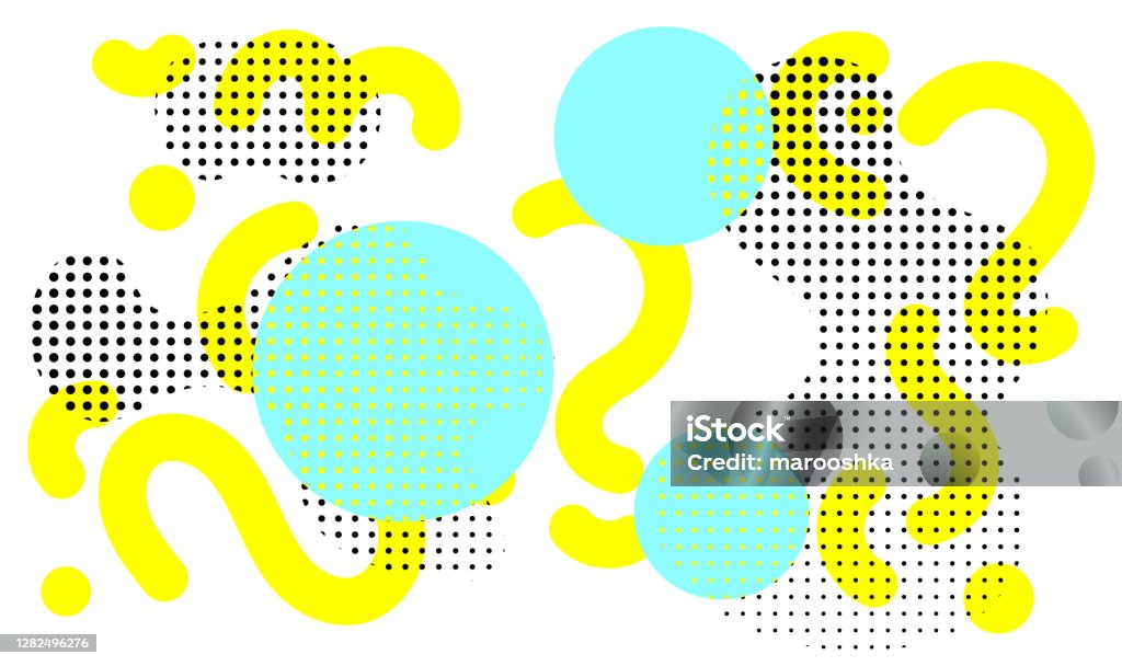 Abstract Creative Banner Vector Background Pop Art Design Trendy 80s90s  Memphis Style Stock Illustration - Download Image Now - iStock