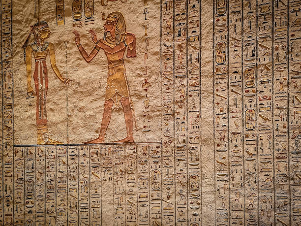 kv9, königstal nr. 9, grab von memnon, grab der pharaonen aus der 20. dynastie: ramses v. und ramses vi. - egyptian dynasty stock-fotos und bilder