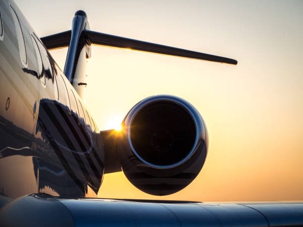 Bombardier Global 6000 Global 6000 at sunset jet stock pictures, royalty-free photos & images