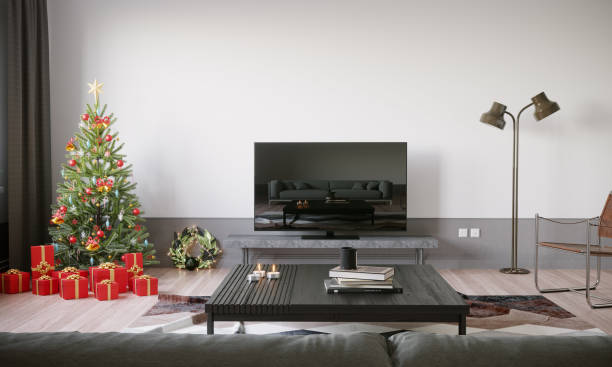 istock Living Room At Christmas 1282501382