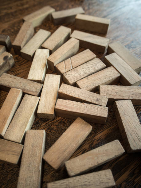 istock Wood block tower games. 1282505722