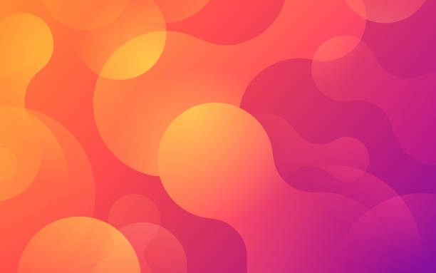 ilustrações de stock, clip art, desenhos animados e ícones de gradient blob abstract background - multi colored sunset north america usa