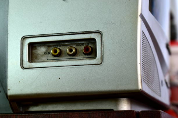 istock dirty AV interface of old TV 1282506065