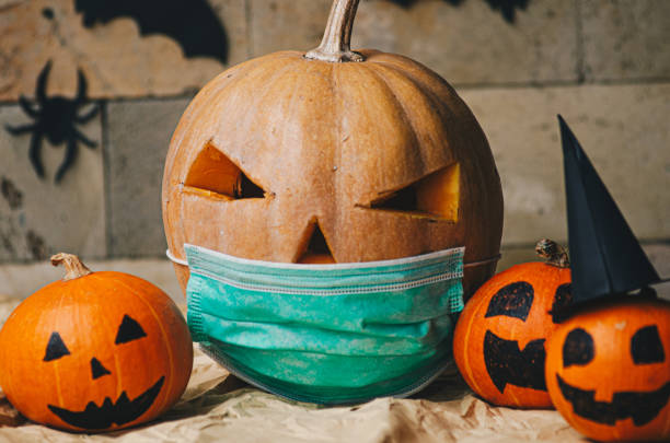 istock Halloween Jack-o-Lantern Pumpkins stock photo 1282511889