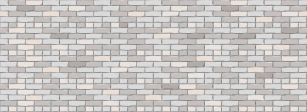 illustrations, cliparts, dessins animés et icônes de fond de texture de mur de brique. llustration numérique de white color brickwall. motif sans couture dans le style loft. illustration vectorielle - wall brick backgrounds textured effect