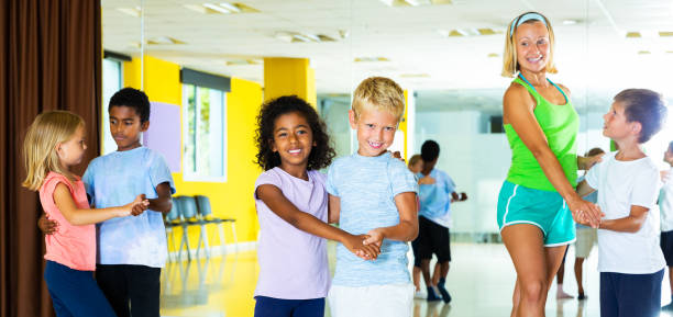 istock Preteen kids training in dance studio 1282516914