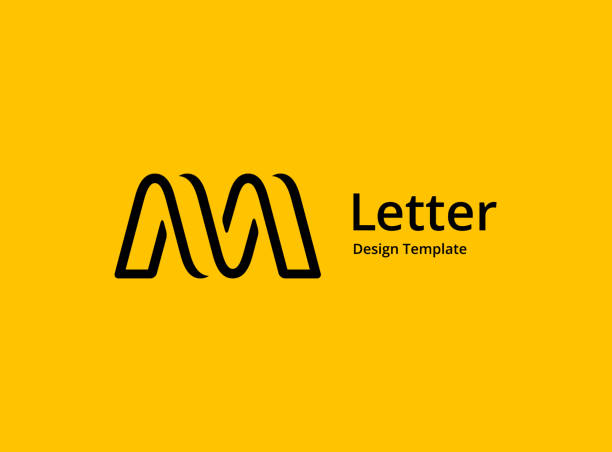 stockillustraties, clipart, cartoons en iconen met pictogram letter m - letter m